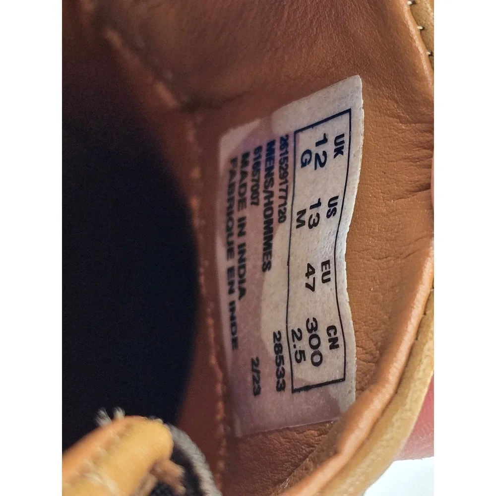 Clarks Whiddon Step Mens Size 13 Tan Leather Slip On Loafers -Excellent